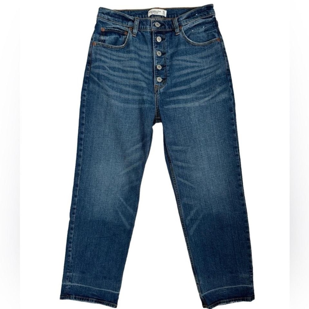 ABERCROMBIE THE ANKLE STRAIGHT ULTRA HIGH RISE JEANS